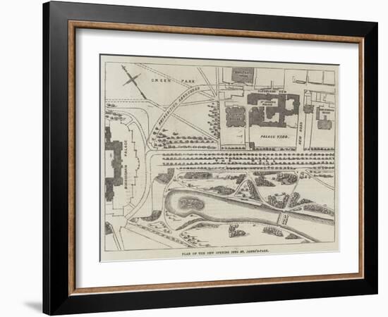 Plan of the New Opening into St James's-Park-null-Framed Giclee Print