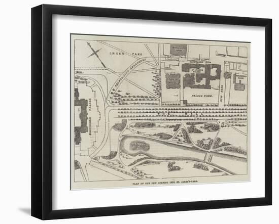 Plan of the New Opening into St James's-Park-null-Framed Giclee Print