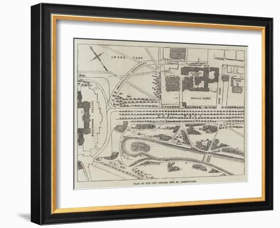 Plan of the New Opening into St James's-Park-null-Framed Giclee Print