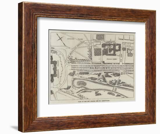 Plan of the New Opening into St James's-Park-null-Framed Giclee Print