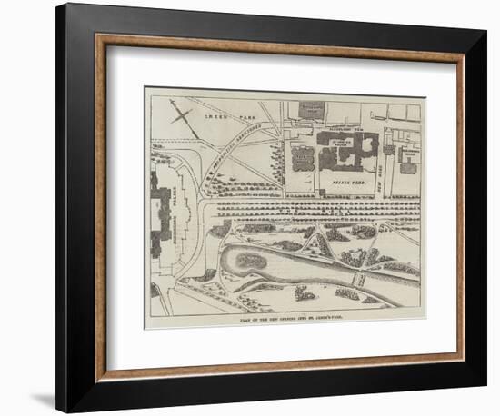 Plan of the New Opening into St James's-Park-null-Framed Giclee Print