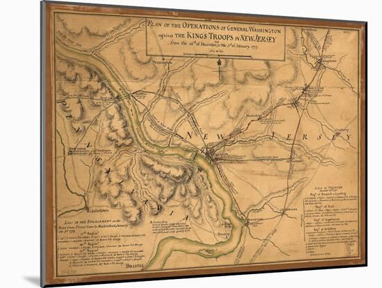 Plan of the operations - Gener-Dan Sproul-Mounted Art Print