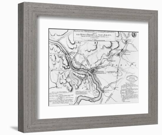 Plan of the Operations of General Washington, Against the Kings Troops in New Jersey, 1777-William Faden-Framed Giclee Print