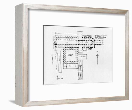 Plan of the Priory Church of St Bartholomew-the-Great, London, 1906-Unknown-Framed Giclee Print