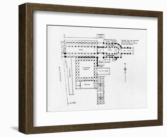 Plan of the Priory Church of St Bartholomew-the-Great, London, 1906-Unknown-Framed Giclee Print