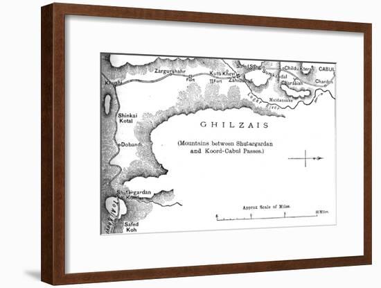 'Plan of the Road from the Shutargardan Pass to Cabul', c1880-Unknown-Framed Giclee Print