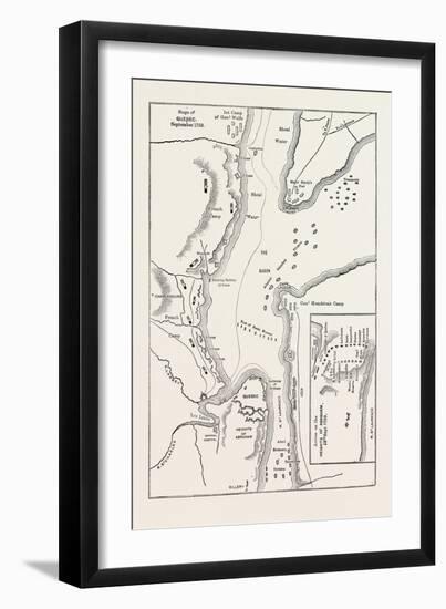 Plan of the Siege of Quebec, Canada, 1870s-null-Framed Giclee Print