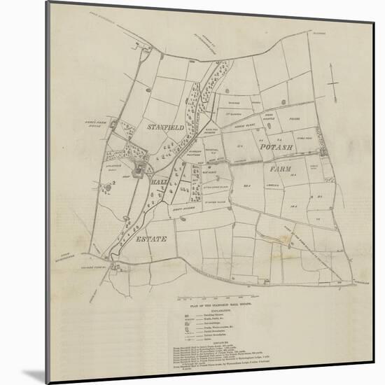 Plan of the Stanfield Hall Estate-null-Mounted Giclee Print