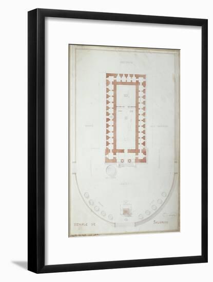 Plan of the Temple of Solomon in Jerusalem, Mid 19th Century-Andre Lenoir-Framed Giclee Print