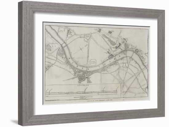 Plan of the Thames Embankment, Surrey Side-John Dower-Framed Giclee Print