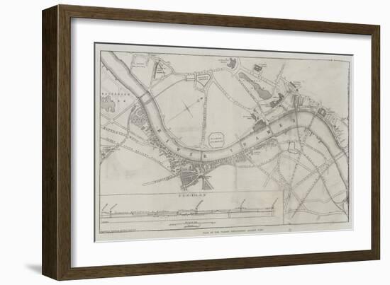 Plan of the Thames Embankment, Surrey Side-John Dower-Framed Giclee Print