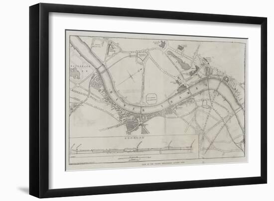 Plan of the Thames Embankment, Surrey Side-John Dower-Framed Giclee Print