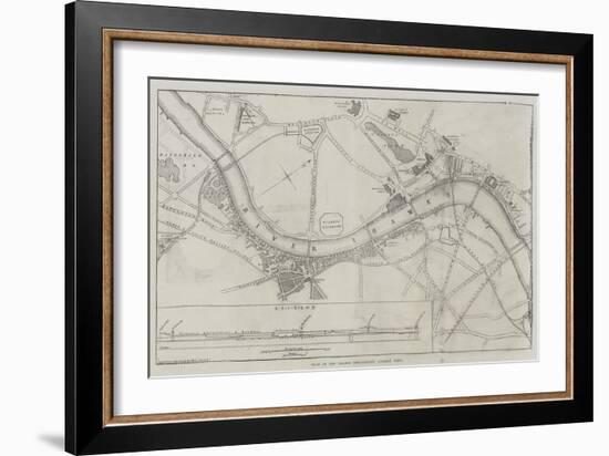 Plan of the Thames Embankment, Surrey Side-John Dower-Framed Giclee Print