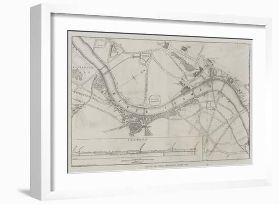 Plan of the Thames Embankment, Surrey Side-John Dower-Framed Giclee Print