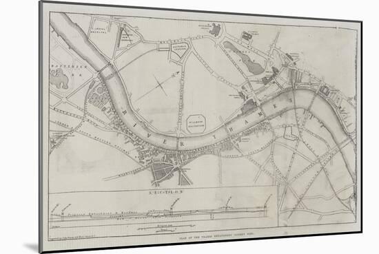 Plan of the Thames Embankment, Surrey Side-John Dower-Mounted Giclee Print