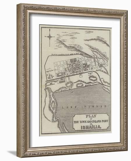 Plan of the Town and Inland Port of Ismailia-null-Framed Giclee Print