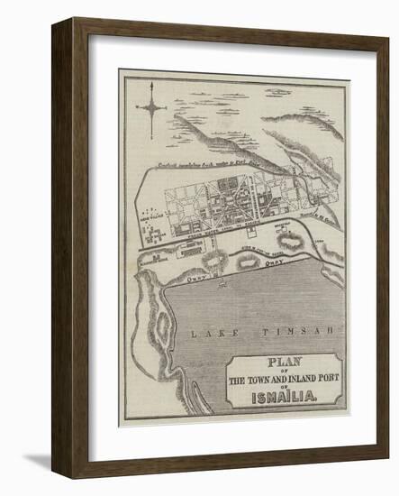 Plan of the Town and Inland Port of Ismailia-null-Framed Giclee Print