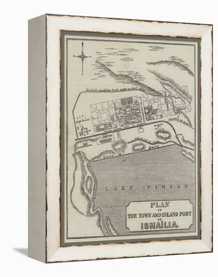 Plan of the Town and Inland Port of Ismailia-null-Framed Premier Image Canvas