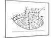 Plan of the Town of Acre, Palestine, 14th Century-null-Mounted Giclee Print