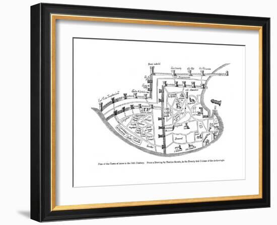 Plan of the Town of Acre, Palestine, 14th Century-null-Framed Giclee Print