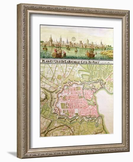 Plan of the Town of La Rochelle, 1736-null-Framed Giclee Print