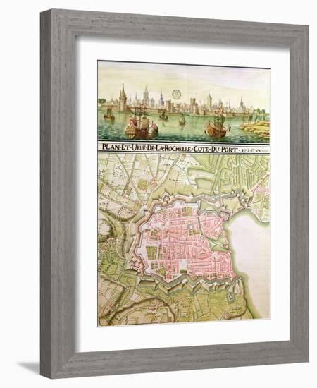 Plan of the Town of La Rochelle, 1736-null-Framed Giclee Print