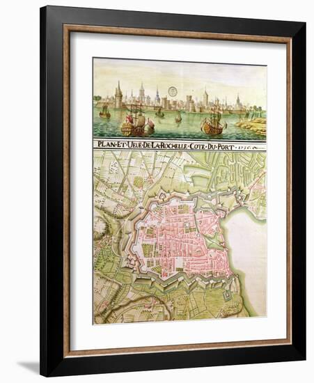 Plan of the Town of La Rochelle, 1736-null-Framed Giclee Print