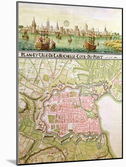 Plan of the Town of La Rochelle, 1736-null-Mounted Giclee Print