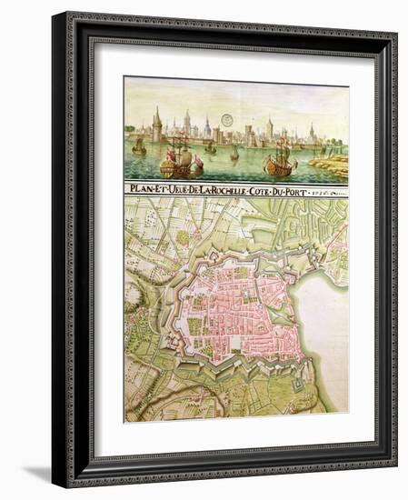 Plan of the Town of La Rochelle, 1736-null-Framed Giclee Print