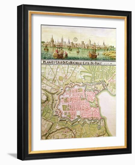 Plan of the Town of La Rochelle, 1736-null-Framed Giclee Print