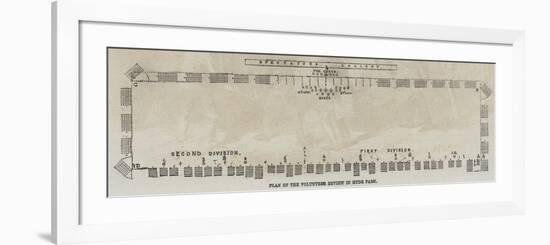 Plan of the Volunteer Review in Hyde Park-null-Framed Giclee Print