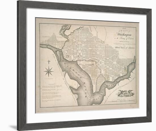 Plan of Washington-The Vintage Collection-Framed Premium Giclee Print