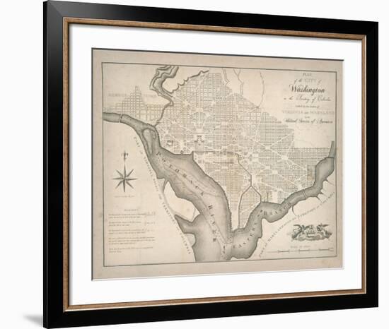 Plan of Washington-The Vintage Collection-Framed Premium Giclee Print