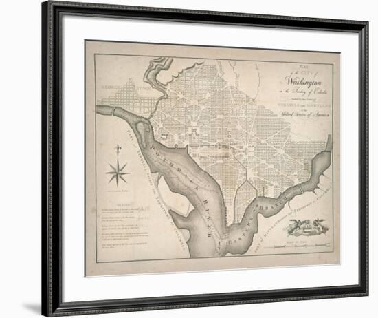 Plan of Washington-The Vintage Collection-Framed Premium Giclee Print