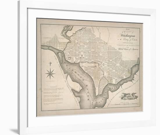 Plan of Washington-The Vintage Collection-Framed Premium Giclee Print