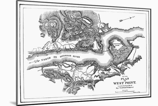 Plan of West Point, 1780-null-Mounted Giclee Print