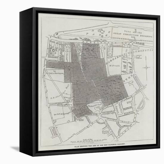 Plan Showing the Site of the New National Gallery-John Dower-Framed Premier Image Canvas