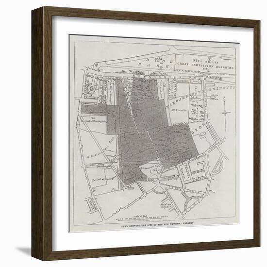 Plan Showing the Site of the New National Gallery-John Dower-Framed Giclee Print