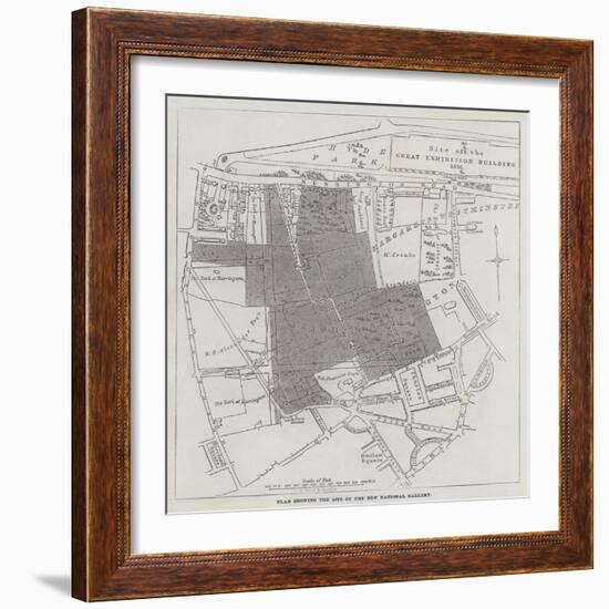 Plan Showing the Site of the New National Gallery-John Dower-Framed Giclee Print