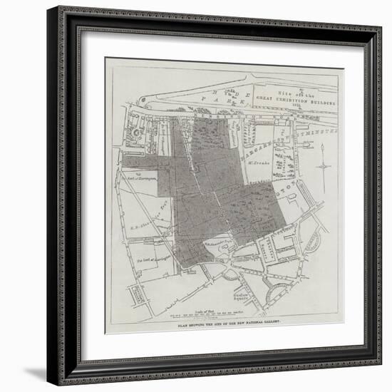 Plan Showing the Site of the New National Gallery-John Dower-Framed Giclee Print