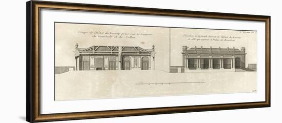 Planche 108 : Coupe de l’Hôtel de Lassay sur la longueur du vestibule et du salon-Jacques-François Blondel-Framed Giclee Print