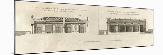 Planche 108 : Coupe de l’Hôtel de Lassay sur la longueur du vestibule et du salon-Jacques-François Blondel-Mounted Giclee Print