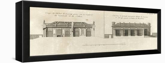 Planche 108 : Coupe de l’Hôtel de Lassay sur la longueur du vestibule et du salon-Jacques-François Blondel-Framed Premier Image Canvas