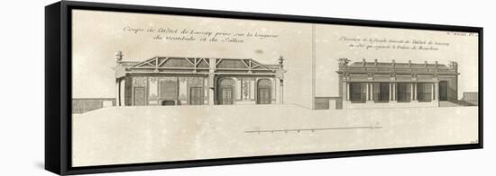 Planche 108 : Coupe de l’Hôtel de Lassay sur la longueur du vestibule et du salon-Jacques-François Blondel-Framed Premier Image Canvas