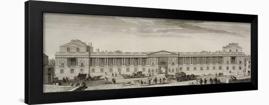 Planche 12 : vue de la colonnade du Louvre en 1752 ("diverses vues de Paris" pl. 14)-Jacques Rigaud-Framed Giclee Print