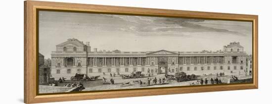 Planche 12 : vue de la colonnade du Louvre en 1752 ("diverses vues de Paris" pl. 14)-Jacques Rigaud-Framed Premier Image Canvas