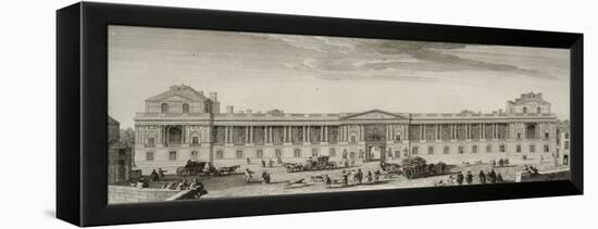 Planche 12 : vue de la colonnade du Louvre en 1752 ("diverses vues de Paris" pl. 14)-Jacques Rigaud-Framed Premier Image Canvas