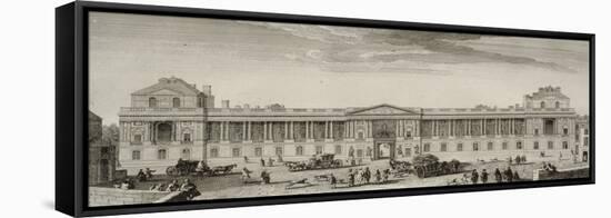 Planche 12 : vue de la colonnade du Louvre en 1752 ("diverses vues de Paris" pl. 14)-Jacques Rigaud-Framed Premier Image Canvas