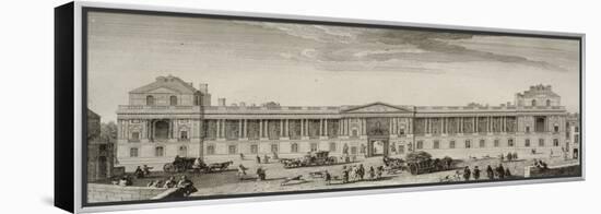 Planche 12 : vue de la colonnade du Louvre en 1752 ("diverses vues de Paris" pl. 14)-Jacques Rigaud-Framed Premier Image Canvas