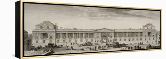 Planche 12 : vue de la colonnade du Louvre en 1752 ("diverses vues de Paris" pl. 14)-Jacques Rigaud-Framed Premier Image Canvas